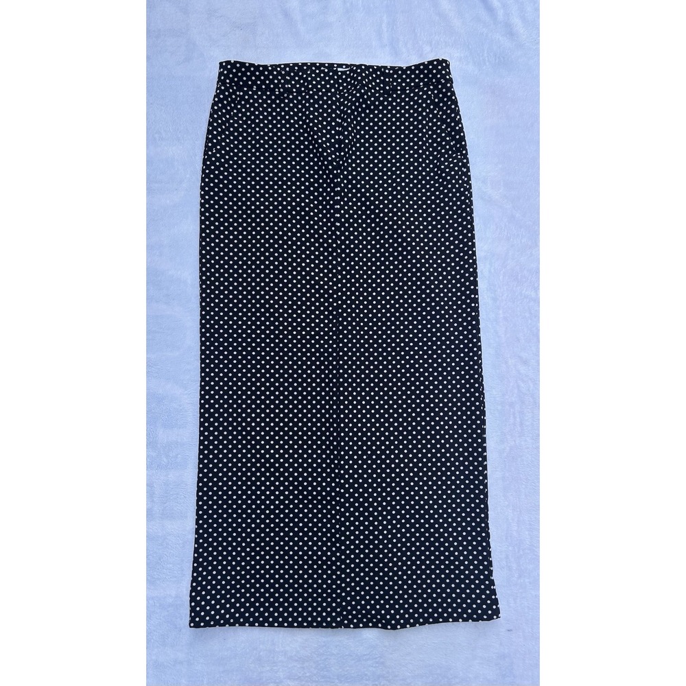 New York And Company Size 6 Polka Dot Pencil Skirt, Stretch, Slit